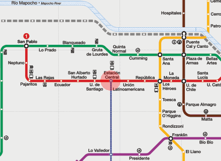 Estacion Central station map