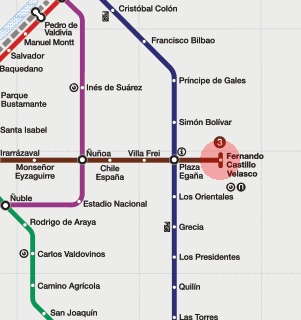 Fernando Castillo Velasco station map