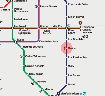 Grecia station map