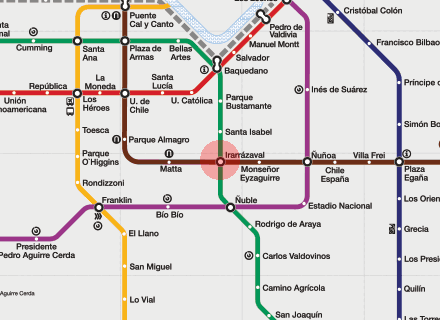 Irarrazaval station map