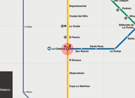 La Cisterna station map