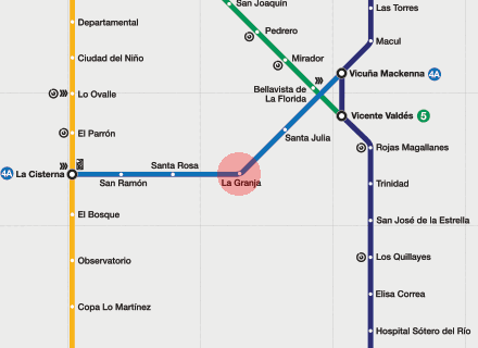 La Granja station map