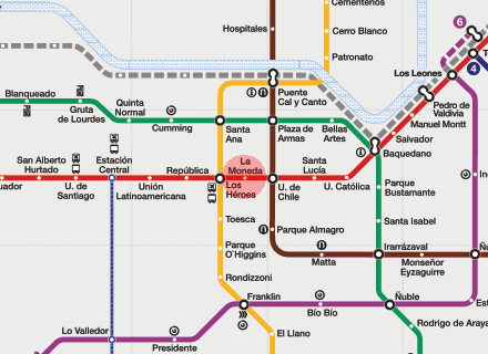 La Moneda station map