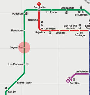 Laguna Sur station map