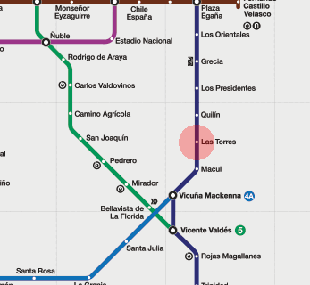 Las Torres station map