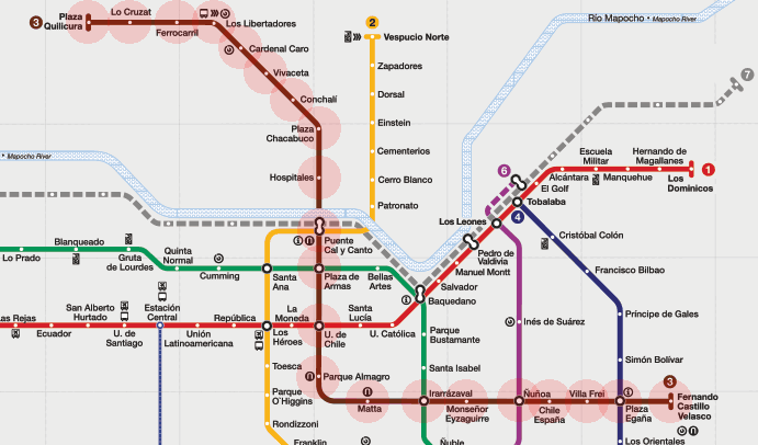 Santiago Metro Line 3 map