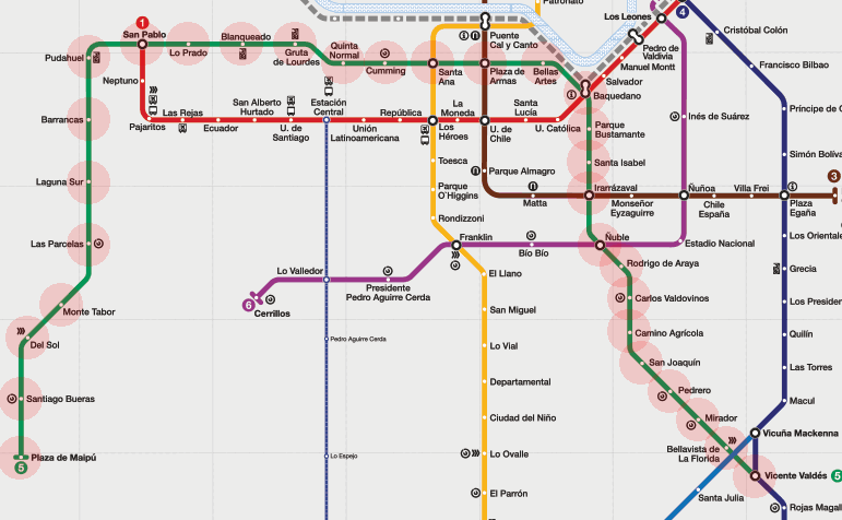 Santiago Metro Line 5 map