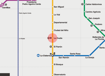 Lo Ovalle station map