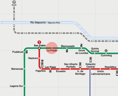 Lo Prado station map