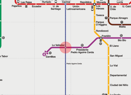 Lo Valledor station map