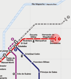 Los Dominicos station map