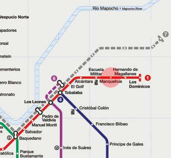 Manquehue station map