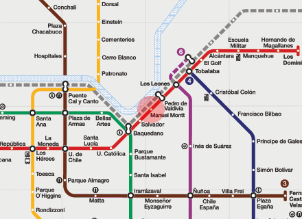 Manuel Montt station map