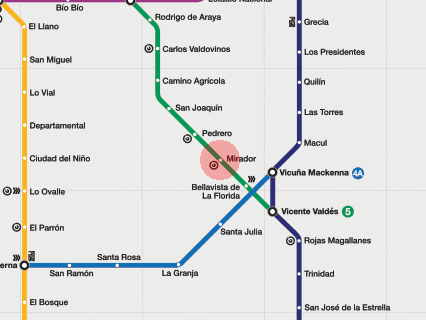 Mirador station map