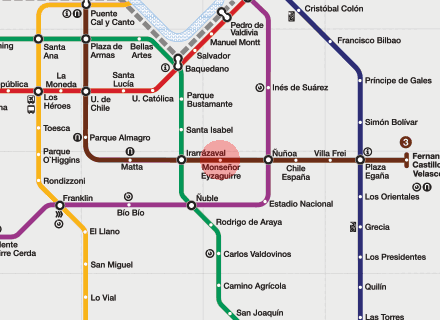 Monsenor Eyzaguirre station map