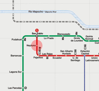 Neptuno station map