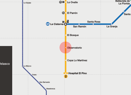 Observatorio station map