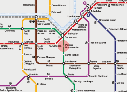 Parque Bustamante station map