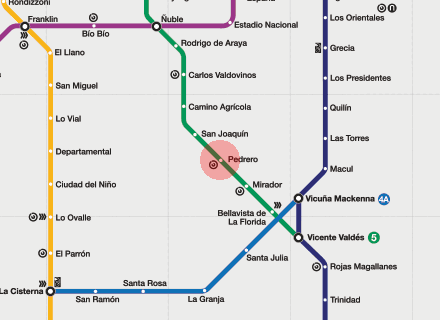 Pedrero station map