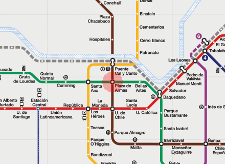 Plaza de Armas station map