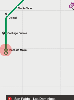 Plaza de Maipu station map