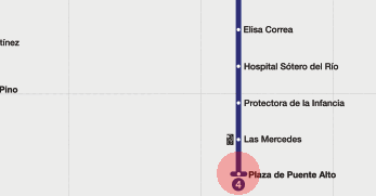 Plaza de Puente Alto station map