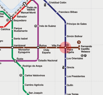 Plaza Egana station map