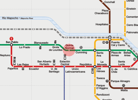 Quinta Normal station map