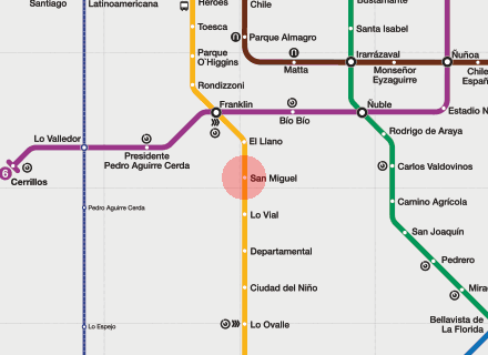 San Miguel station map