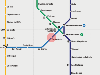 Santa Julia station map