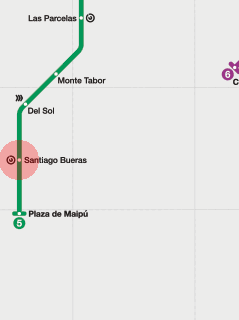 Santiago Bueras station map