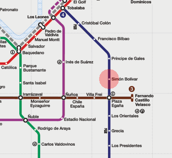 Simon Bolivar station map