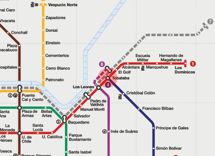 Tobalaba station map