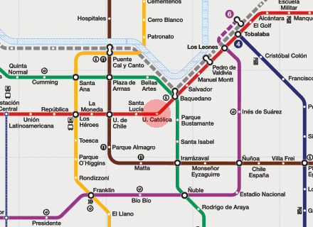 Universidad Catolica station map