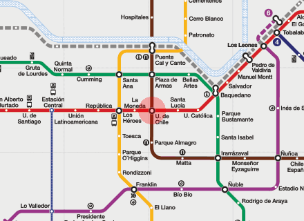 Universidad de Chile station map