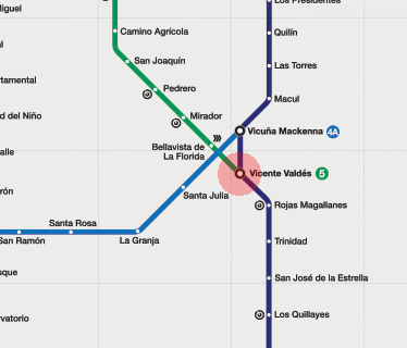 Vicente Valdes station map