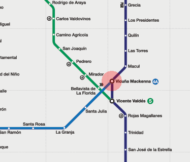 Vicuna Mackenna station map