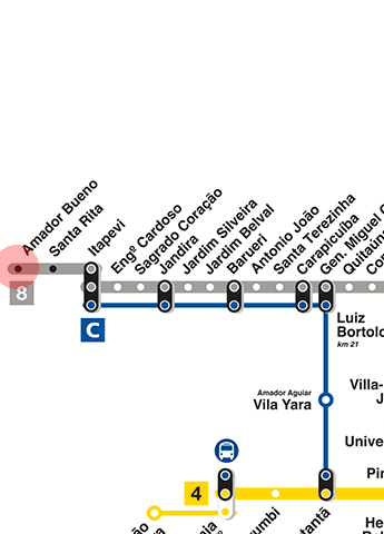 Amador Bueno station map