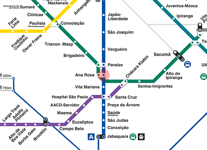 Ana Rosa station map