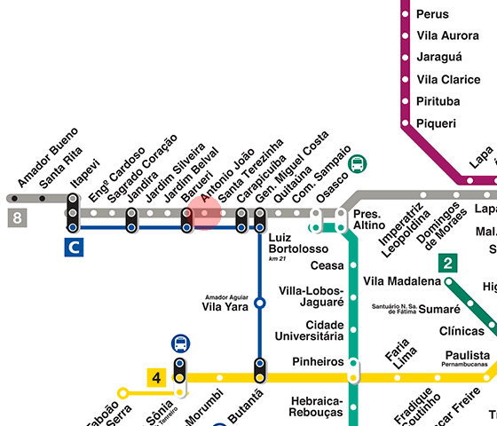 Antonio Joao station map