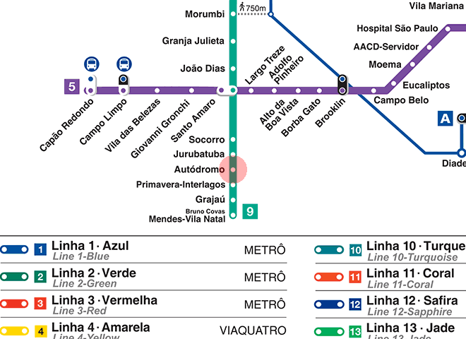 Autodromo station map