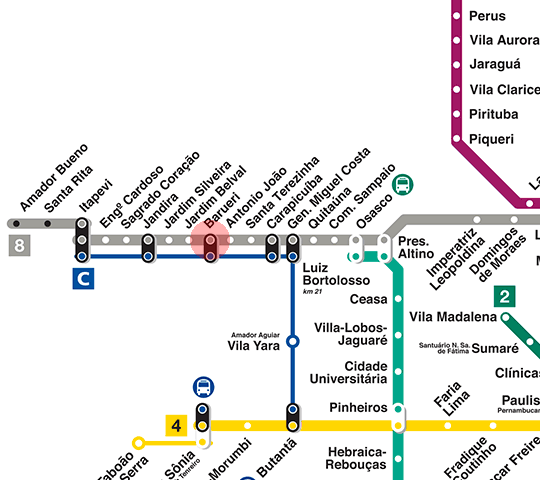 Barueri station map
