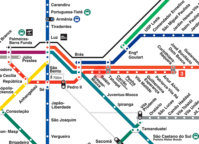 Belem station map