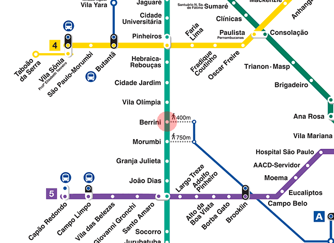 Berrini station map