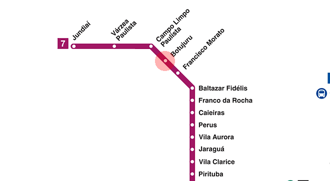 Botujuru station map