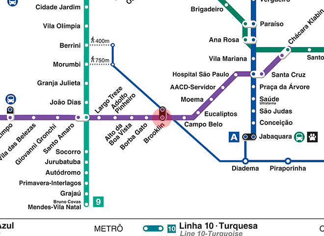 Brooklin station map