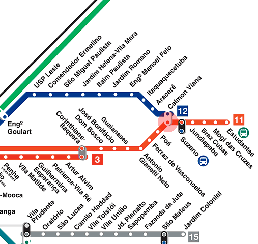 Calmon Viana station map