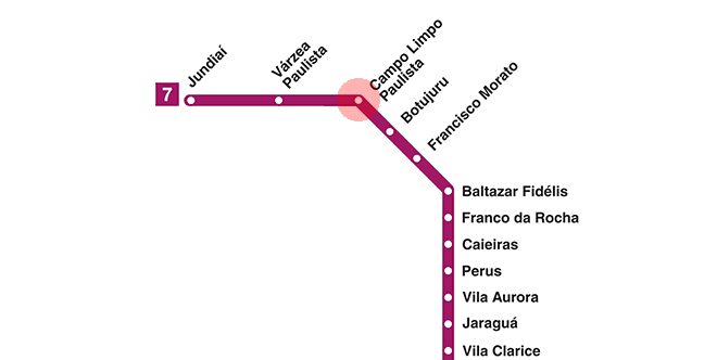 Campo Limpo Paulista station map