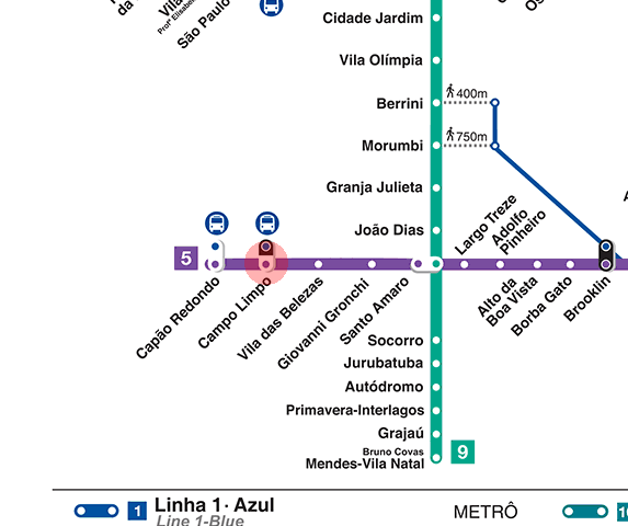 Campo Limpo station map