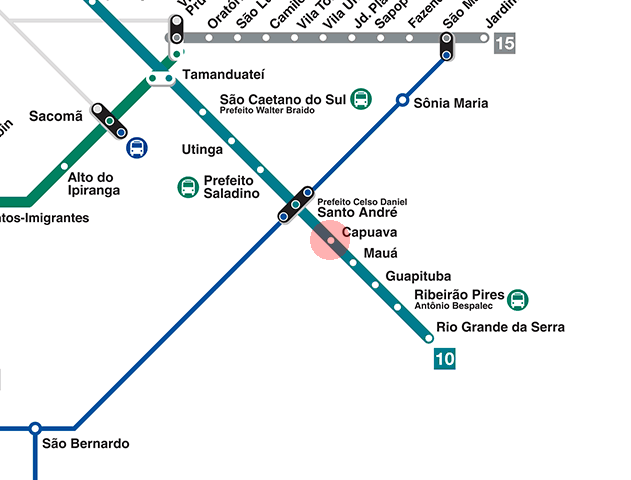 Capuava station map